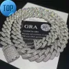 Iced Out Moissanite Kettingen Cubaanse Armband Bling Moissanite Diamond Cubaanse Link Chain Hip Hop Mannen Sieraden Ketting