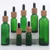 Frosted Glass Droper Bottle Amber White Black Blue Green With Bamboo Cap 1oz Essential Oil Bottle 5 ml 10 ml 20 ml 30 ml 50 ml Ptemu