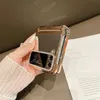 サムスンギャラクシーzフォールドフリップ3 flip4 flip5の豪華な鏡の流行電話ケース