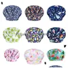 Beanie/Skull Caps Fashion Floral Surgical Cap Baotou Flower Print Phary Pet Shop Women Doctors Nurse Doctor Hat Drop Delivery Accessor Dhohn