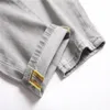 Jeans pour hommes 2021 Casual Ripped Straight Sand Fried Gray240O