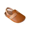 Botlar Yaz Çocuk Plaj Sandalet Çocuk Moda Slaytları Kız Bebek Marka Deri Ayakkabı Toddler Kahverengi Terlik Erkekler Kapalı Ayak Parçaları 230914