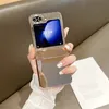 Luxury Diamond Mirror Vogue Phone Case for Samsung Galaxy Z Folding Flip3 Flip4 Flip5 5G Durable Sturdy Sparkle Full Protective Soft Bumper Hinge Plating Fold Shell