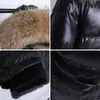 Kvinnor Down Parkas Maomaokong 2022 Kvinnor Vinter Black Loal Long Down Jacket Real Päls krage Huvmode Vattentät kvinna Extra stor kappa T230915