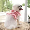 Hondenkleding Huisdieren Borstband Kleding Trekkabelset Comfortabel Ademend Schattig Zoet Bloemen Kanten Rugrok Ontwerp Leiband voor honden