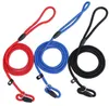 Halsbanden 200 stks/partij Huisdier Nylon Touw Training Leash Slip Lead Strap Verstelbare Tractie Kraag SN3723