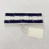 Masculino listrado correndo hairband marca de malha bandana para mulheres luxo carta elástica headbands