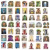 50Pcs-Pack Cartoon Door Stickers Waterproof Vinyl Stickers for Luggage Water Bottle Laptop Car Planner Scrapbooking Phone Mac Door Wall Decals