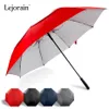 Paraplyer golf paraply långt handtag uv solskydd storm vindbeständig vindtät stor man röd svart färg stor2917