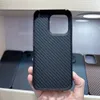 Тонкий чехол из настоящего углеродного волокна из арамида для iPhone 15 Pro Max 15, матовая задняя крышка Armor