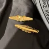 18K Golden Duckbill Hair Clips Luxury Nowe metalowe barrettes Wysokiej jakości włosy jewelry moda damska francuskie klipy włosów