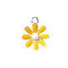 Charmes 5 pièces 15 11MM émail marguerite fleur pour colliers pendentifs boucles d'oreilles bricolage coloré Mini bijoux faits à la main trouver fabrication