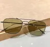 Lunettes de soleil carrées en métal 1183 Argent Vert Objectif Hommes Designer Sunnies Gafas de sol Lunettes de soleil design Shades Occhiali da sole UV400 Lunettes de protection