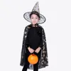 Halloween costumes Children cosplay witch witch cloak Hot gold pumpkin cloak Wizard wizard cloak