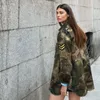 Męskie bluzy bluza zielona kurtka kamuflażowa Kurtka długoterminowa odznaka retro naklejka dekoracyjna Camo Streetwear Coat Femme 230914