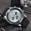 Nowy gorący zegarek ekonomiczny retro Three Eye Dialmen Watch Economy Projektant Luksusowy mężczyźni Watch Kwarc Ruch B01