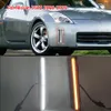 LED -stötfångare reflektorljus för Nissan 350Z Z33 LCI 2003 - 2009 White Drl Dayitme Running Amber Turn Signal Side Indicator Lamp295e
