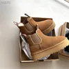 Scarpe da donna Neumel Platform Chelsea stivali Castagna nera chelsea Designer scarponi da neve piatti invernali comfprt da donna stivaletti putdoor sneakers