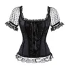 Blouses Femme Chemises Femme Vintage Gothique Victorien Blouse Lolita Élastique Noir Blanc Top Steampunk 6XL Plus Taille Femmes Vêtements Chemise D'été 230915