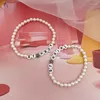 Strand Stargirl Star Letters Bracelets for Fluastical Fashion Adminible White Pearl 2023 Girl's Natual Jewelry Excalities