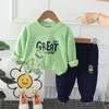 Set di abbigliamento Moda autunnale Vestiti per neonata Bambini Bambini Ragazzi T-shirt Pantaloni 2 pezzi/set Tute per neonati per costumi casual per bambini
