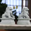 Decorative Objects Figurines 1~8PCS Statue Foo Shui Feng Figurine Miniature Stone Lion Sculpture Decoration Guardian Chinese Prosperity Decor Pair Fu Mini 230914