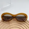 Designer Solglasögon Hip Hop Style Beach Party Acetate Oval Cat Eyes Frame LW2306s med symbol mode trendiga coola män och kvinnor