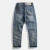 Męskie dżinsy Hipster Men Retro Made Old Micro Stretch Proste swobodne jeansy i spodnie 230914