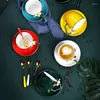Muggar handgjorda emaljmålade högkvalitativa kaffekoppar Europeisk mugg keramisk eftermiddag tedryck ware kontor