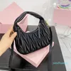 Kobieta plisowane torby na ramię desgner torebka torebka crossbody torba luksusowa torebka hobo lady totes skóra