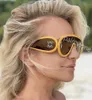 Designer Zonnebrillen Wave Mask Zonnebrillen Groot Frame Dames Heren Gepolariseerde Bril Acetaatvezel Hip Hop Luxe Klassiekers Zonnebril UV400 Beschermend 23-lowewe