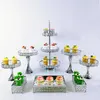 Bakeware Araçları 8pcs/Lot Kristal Kek Stand Cupcake Altın Gümüş Tatlı Düğün Etkinlik Partisi Dekorasyon Masası Centerpieces