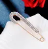 Pins Brooches Rhinestones Safety Pin Bow Large Brooch For Women Dress Sweater Gold Plating Crystals Elegant Jewelry Drop Delivery Dhzrp