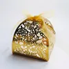 50 100st Laser Cut Flower Wedding Dragee Candy Box Wedding Present For Guest Wedding Favors and Gifts Deco Mariage Chocolate Box 210264R