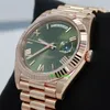 Luxury Wristwatch Brand New President 40mm Day Date 228235 18K Rose Gold Green Olive Dial Watch New1905
