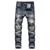 Heren Stretch Jeans Casual Nostalgisch Verven Meerkleurige Denim Broek Lente Mode Slanke Broek Pantalones Para Hombre Vaqueros