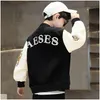 Jackets New Boys Coats Spring And Autumn Kids Casual Clothes Middle To Elderly Childrens Lake Green Cotton Baseball Jacket Coat Sports Dhc06