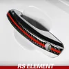 Car Styling Exterior Carbon Fiber Door Handle Anti-collision Strips Trim Cover for Audi A4 A5 2017-2022 Accessories295e