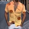 T-shirts pour hommes hommes décontractés à manches courtes printemps été col rabattu 3D imprimé haut tendance chemisier lâche t-shirt vêtements