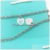 Bracciale a cuore Catena da donna a portata di mano Gioielli di moda in acciaio inossidabile Regali di San Valentino per accessori per la fidanzata Dimensione del lotto all'ingrosso Drop D