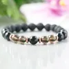 MG0956 Bracelet diffuseur d'huile essentielle de Tourmaline noire soulagement de l'anxiété pierre de lave femmes mystique Yoga poignet Mala Bracelet 2753