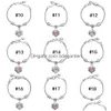 Bracelets de charme membre de la famille diamant amour coeur bracelet cristal maman fille grand-mère croire foi espoir lettre bracelet pour femmes hommes Dhvi7