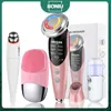 Ansiktsvårdsenheter LED Massager Skin Set Rejuvenation Radio Mesoterapi Ansiktsögonhiss Rengöring Sparyer Vibration Anti Aging 230915