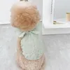 Vestuário para cães Pet Dress Verão Filhote de Cachorro Princesa Saia Moda Gato Suspensórios Bonito Sólido Manga Voadora Chihuahua Roupas