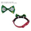 Vêtements pour chiens Noeuds papillon en tissu Cravate coulissante ST Patricks Day Collier Trèfle Accessoires Vert Pet 230915