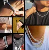 Diamond Mossanite Tennis Chain Mens Iced Out Gold Chains Necklaces Hip Hop Jewelry Moissanite Tennis Necklace