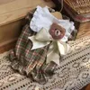 Ropa para perros Ropa para mascotas Plaid Bowknot Princesa Vestido para perros Ropa Gato Pequeño Oso Estampado Lindo Fino Verano Verde Yorkshire Accesorios