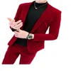 Petit costume d'automne en velours doré pour hommes, version coréenne, haut slim, beau costume d'affaires décontracté, tendance, manteau de mariage pour marié, 265k