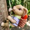 Garden Decorations Climbing Rope Sculptures And Figurines Resin Craft Ornament Statue Tree Pendant Accessories Exterior Gardening Decor