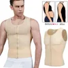 Heren Tummy Controle Shapewear Taille Trainer Borst Abs Slanke Vest Mannelijke Corset Afslanken Body Shaper Gynaecomastie Compressie Shirts260J